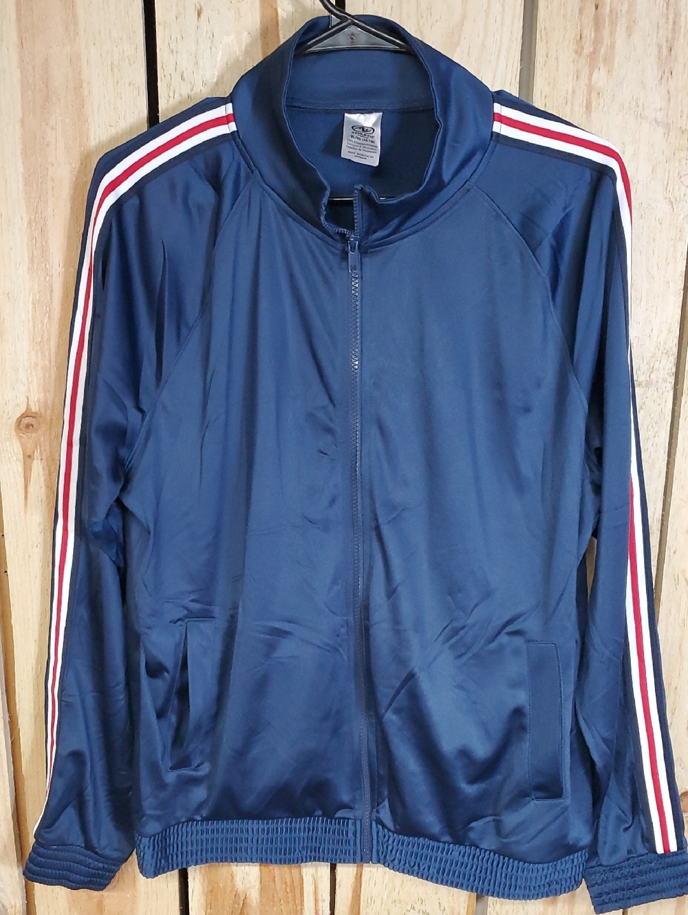 Womens Athletic Works Track Jacket Size XL(16-18) Navy Blue Athletic Track